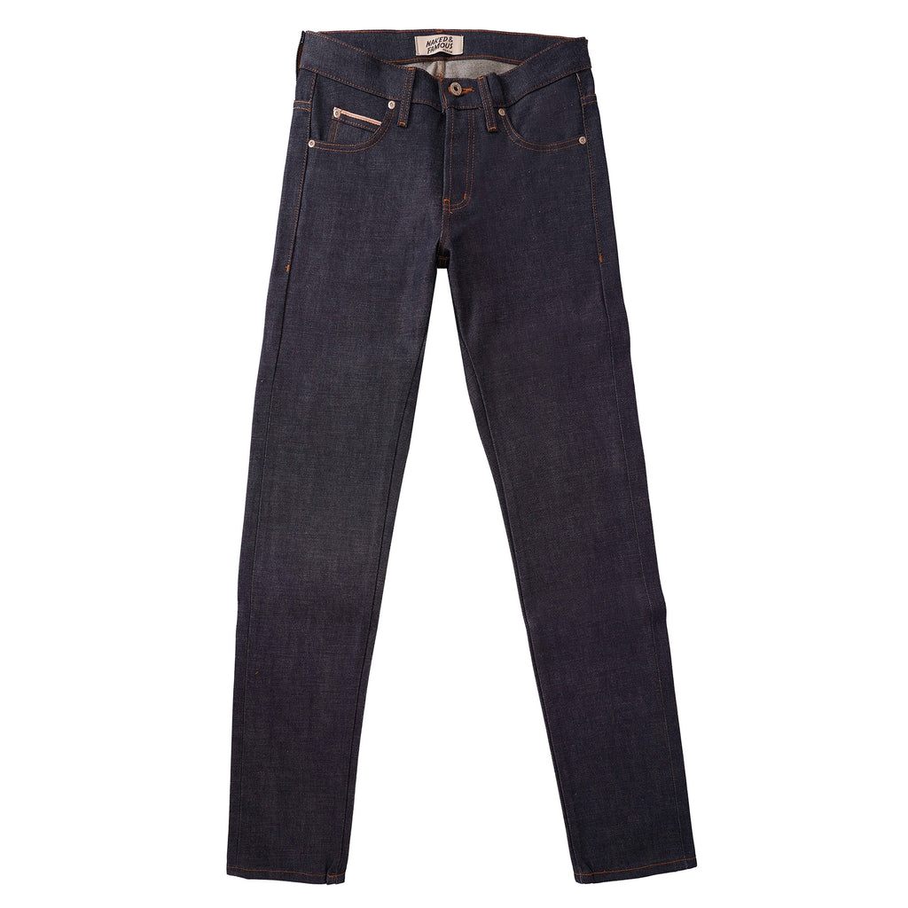 Naked and Famous Denim Super Skinny Dirty Fade Selvedge Jeans - Indigo