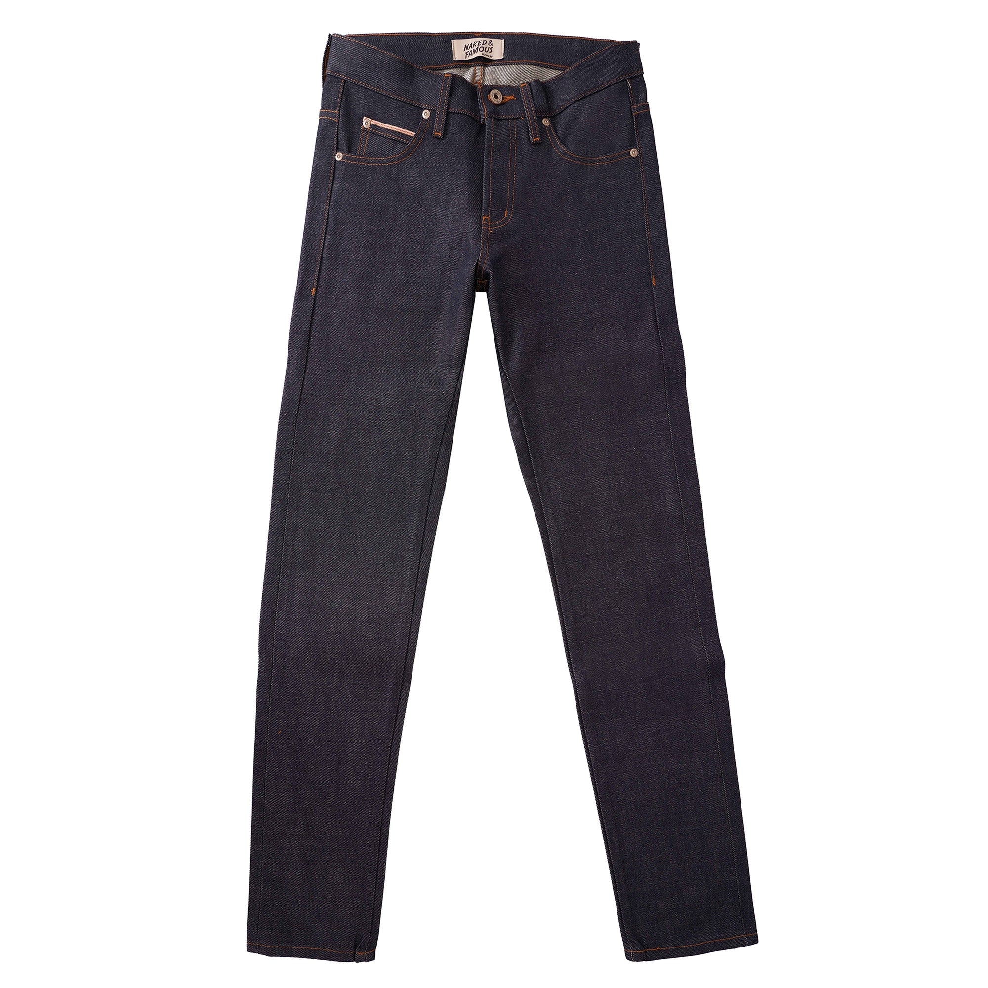 Naked and Famous Denim Super Skinny Dirty Fade Selvedge Jeans - Indigo