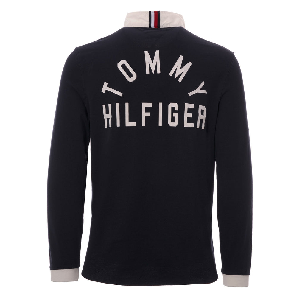 Tommy Hilfiger Relax Logo Rugby Shirt - Sky Captain