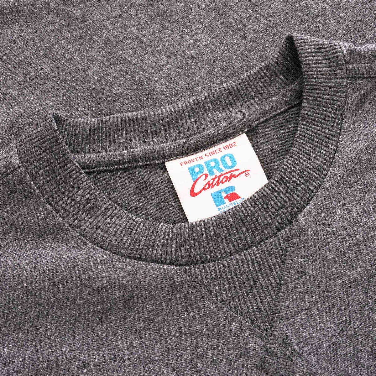 Russell Athletic Garrett Eagle Logo T-Shirt (Charcoal Marl) at Dandy Fellow