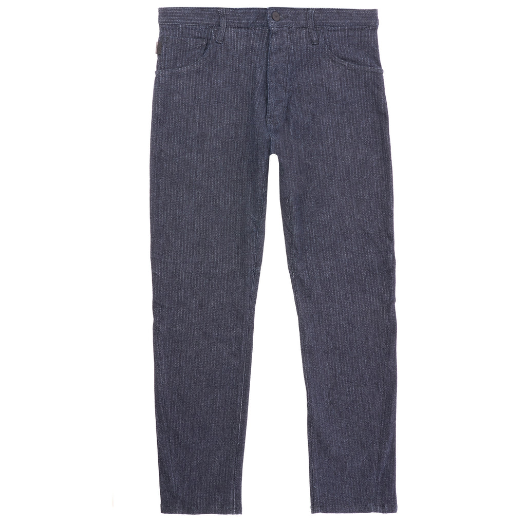 Emporio Armani J04 Loose Fit Striped Jean - Blu