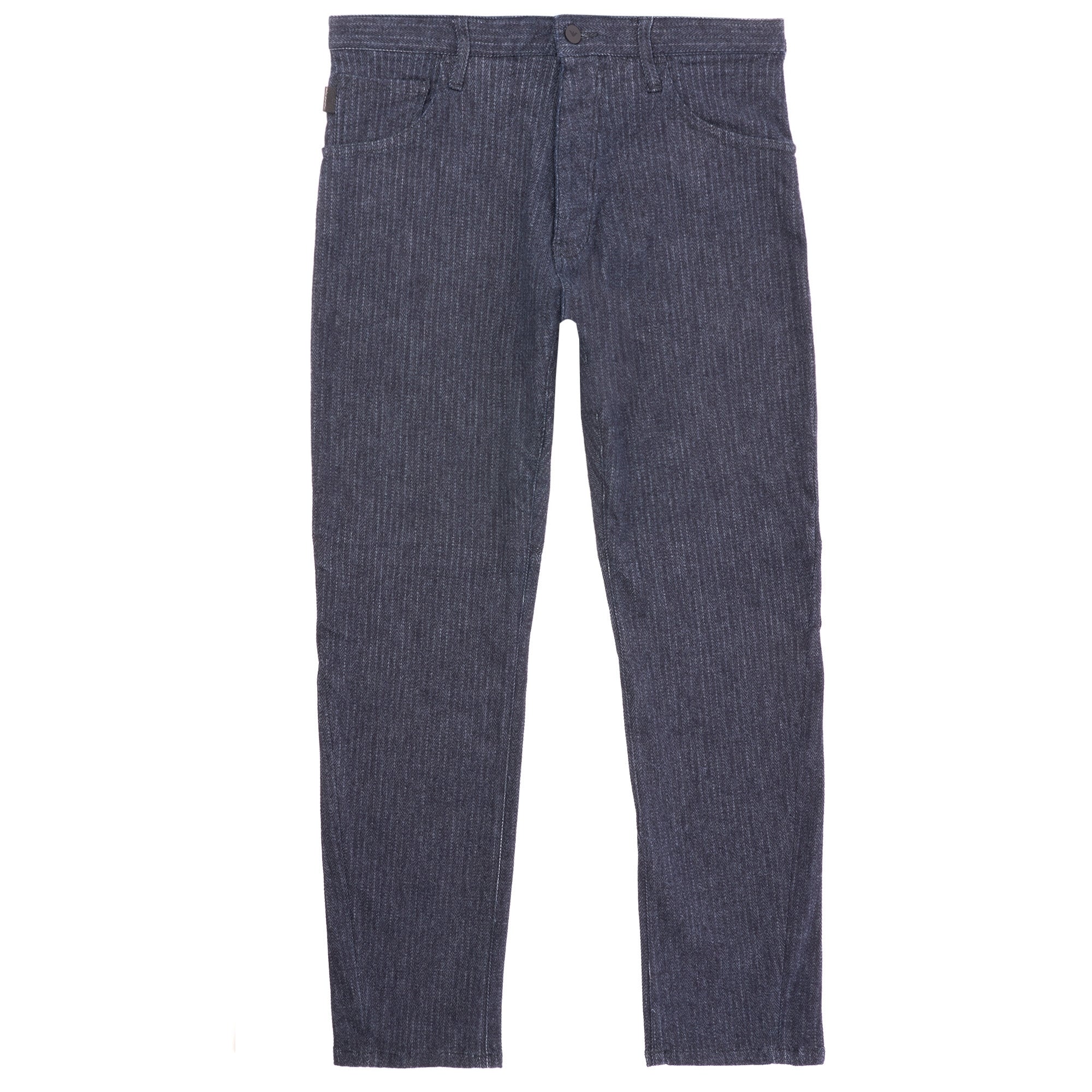 Emporio Armani J04 Loose Fit Striped Jean - Blu