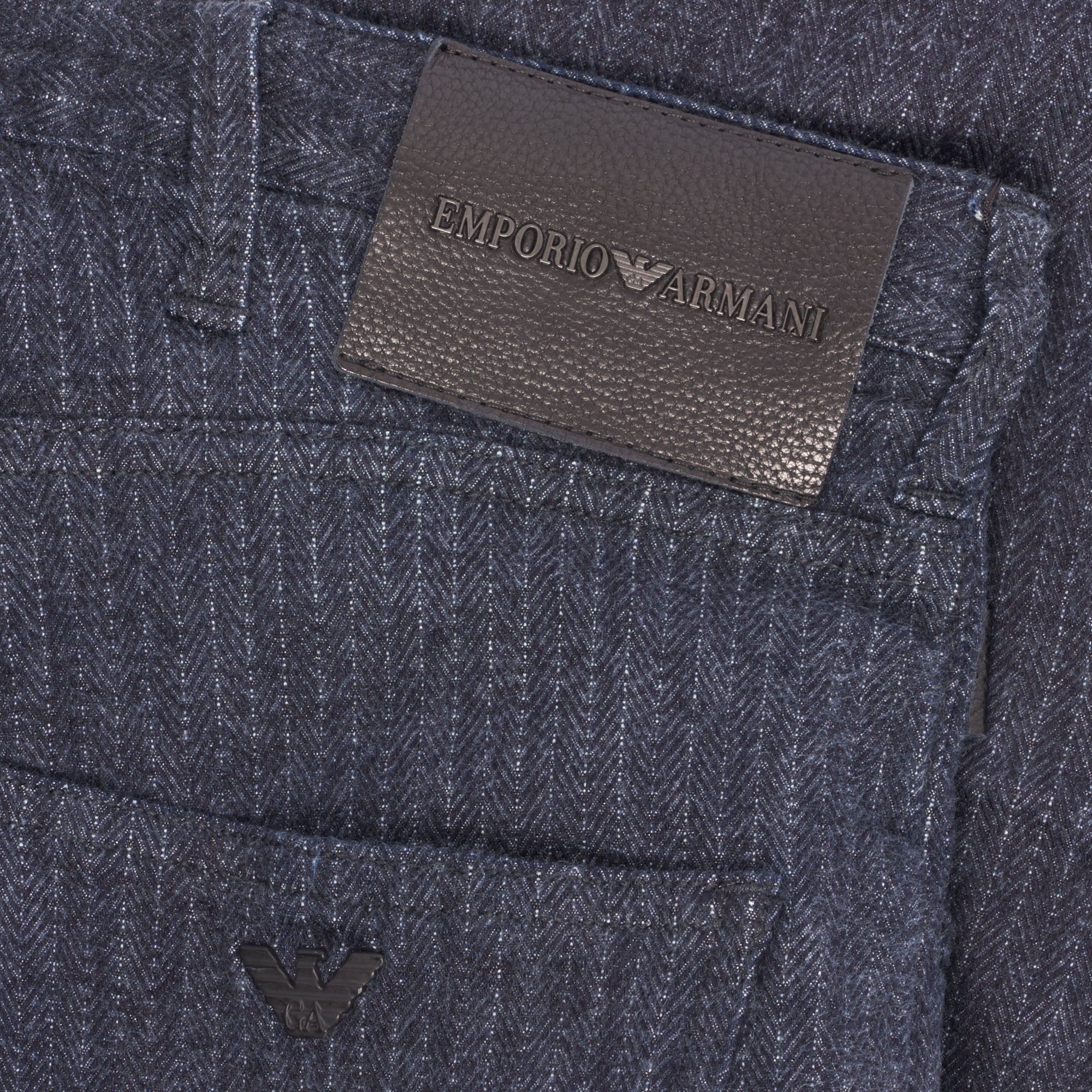 Emporio Armani J04 Loose Fit Striped Jean - Blu