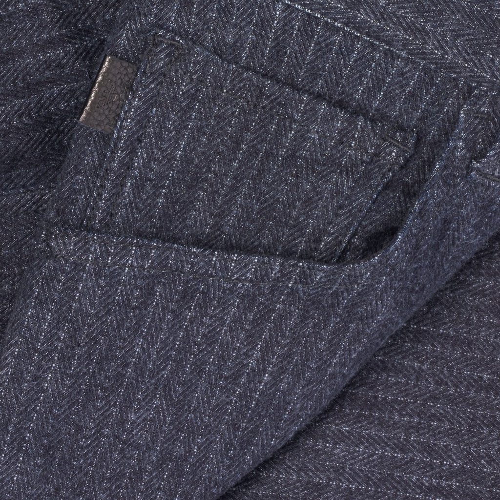 Emporio Armani J04 Loose Fit Striped Jean - Blu