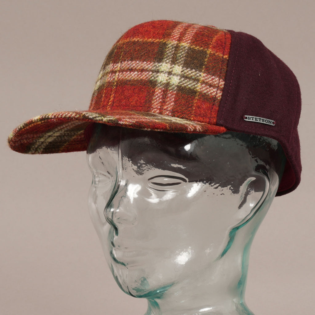 Stetson Hats Virgin Wool Trucker Cap - Red Check