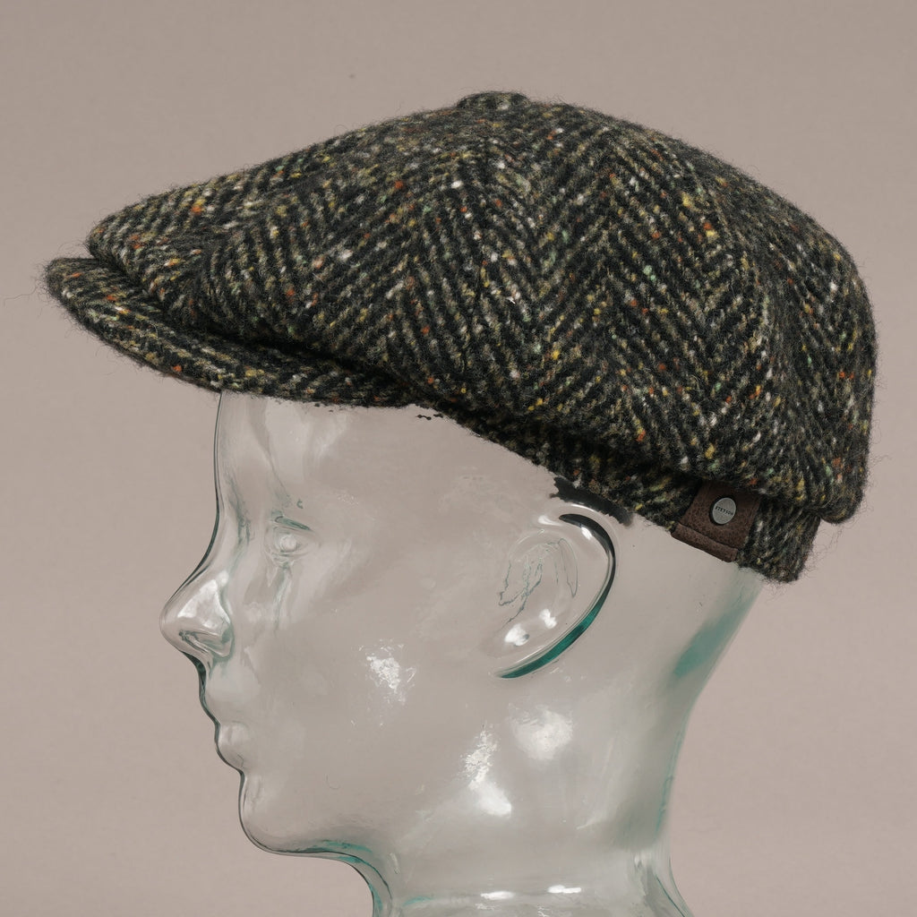 Stetson Hats Hatteras Wool Bakerboy Cap - Black Multi