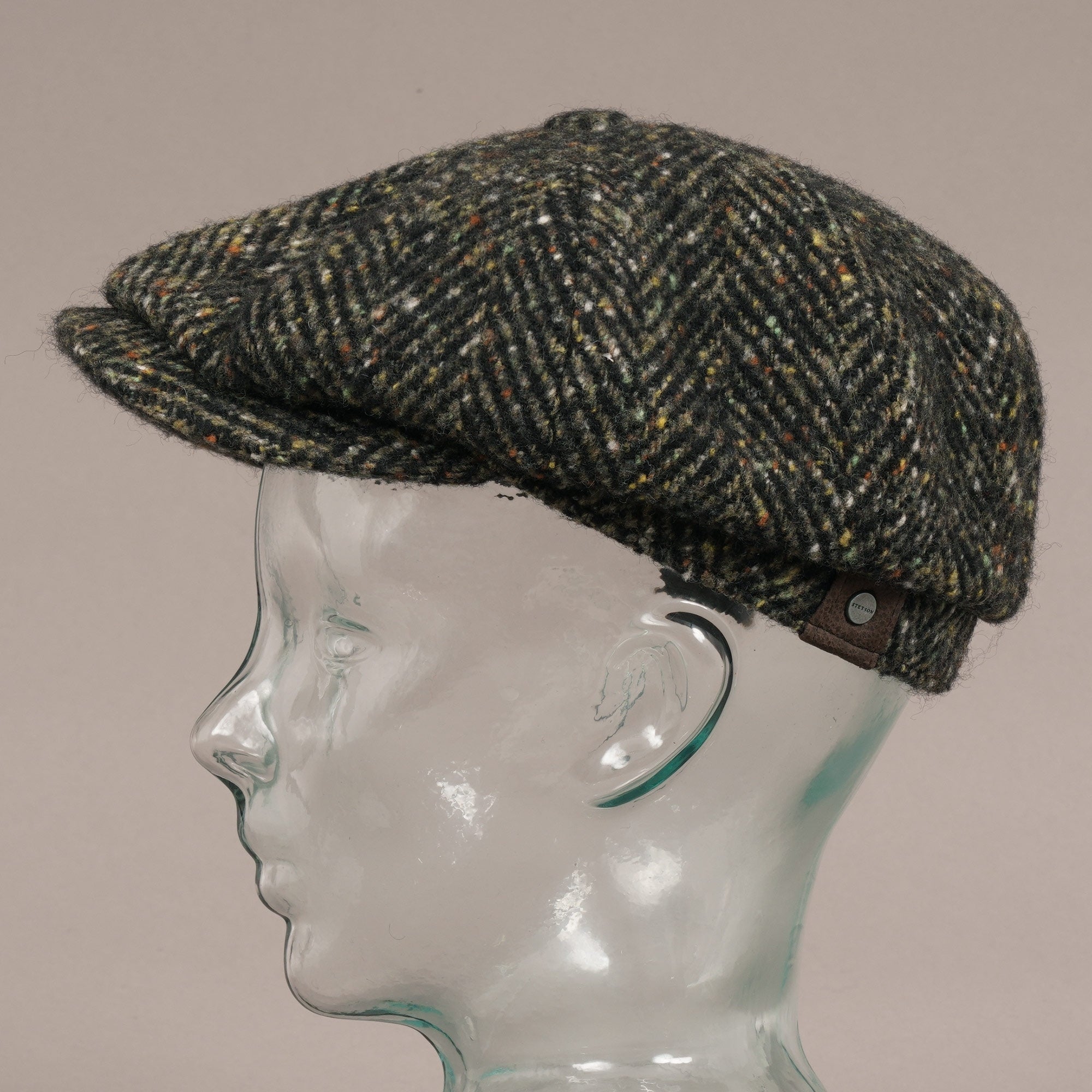 Stetson Hats Hatteras Wool Bakerboy Cap - Black Multi