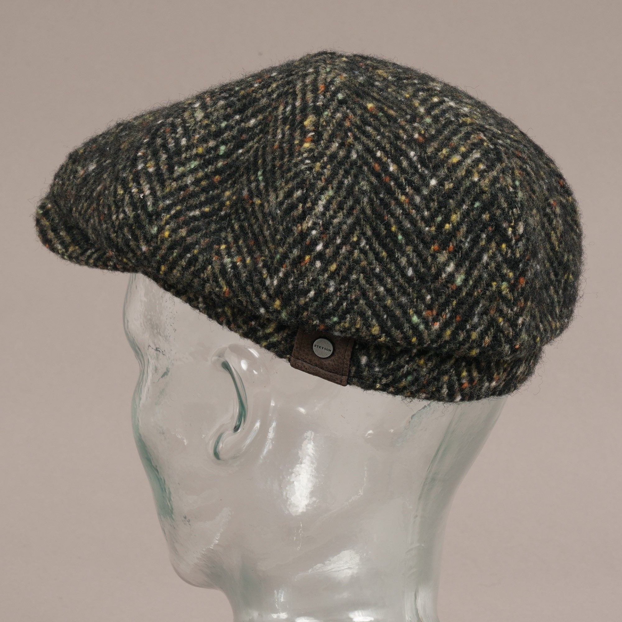 Stetson Hats Hatteras Wool Bakerboy Cap - Black Multi