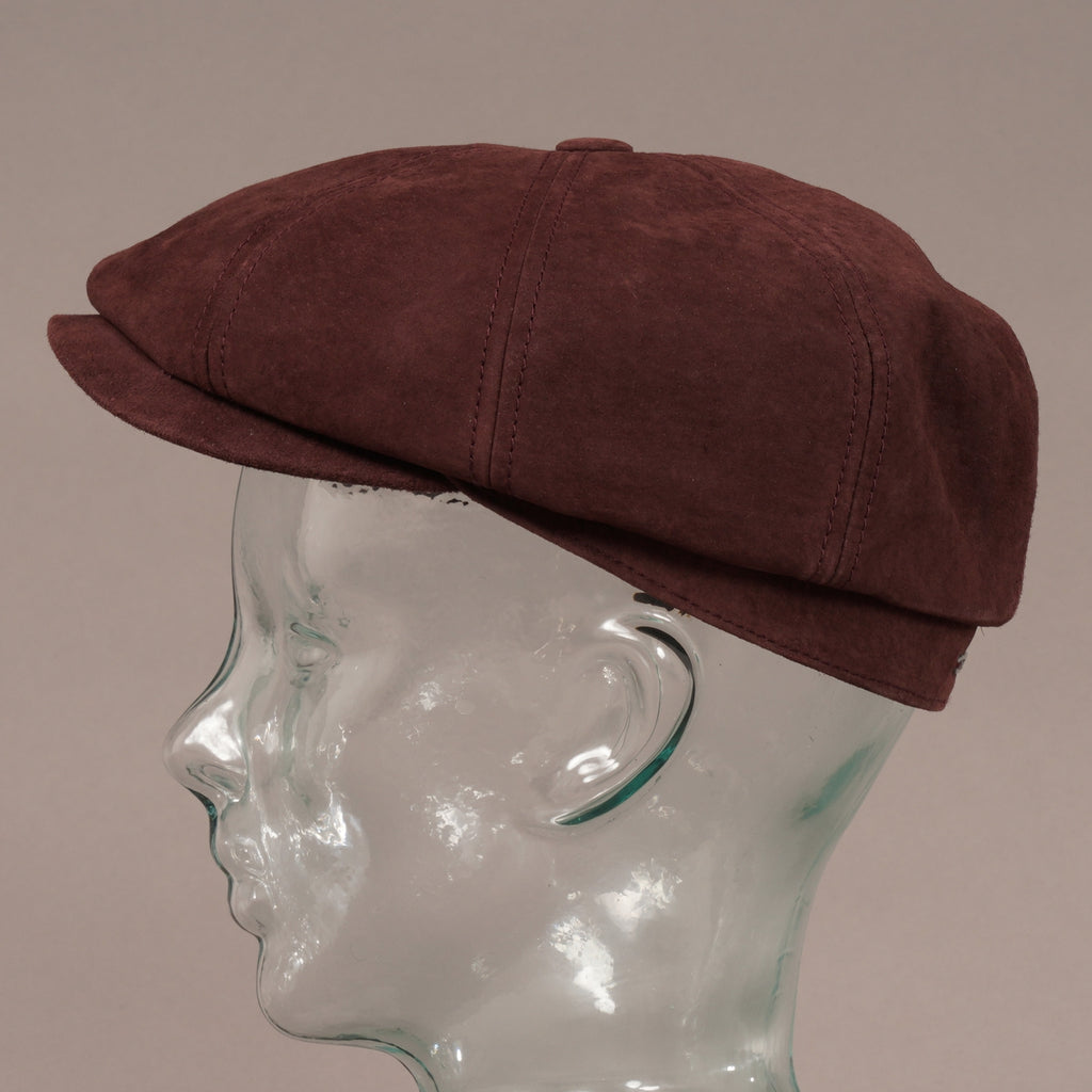 Stetson Hats Pigskin Hatteras Flat Cap - Maroon