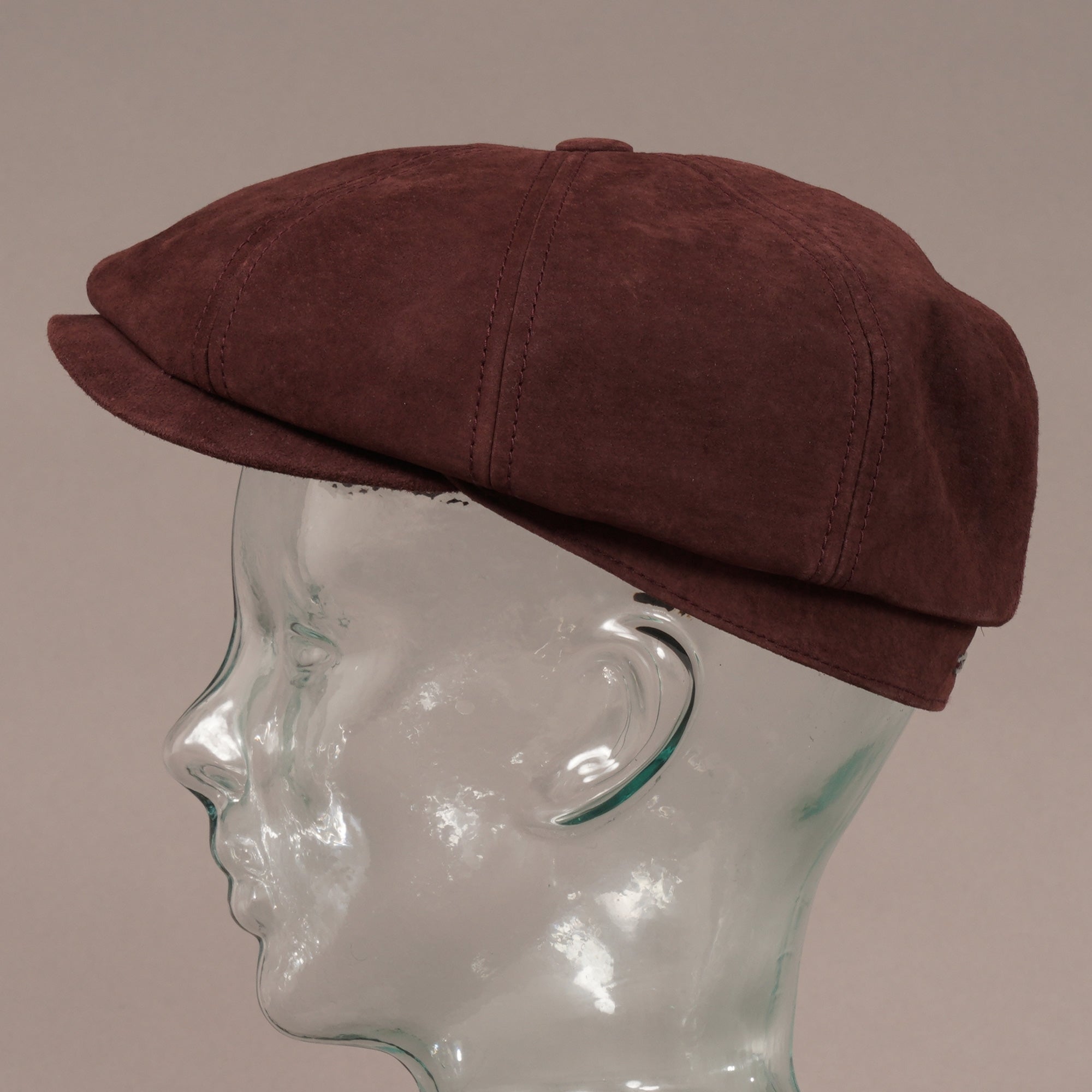 Stetson Hats Pigskin Hatteras Flat Cap - Maroon