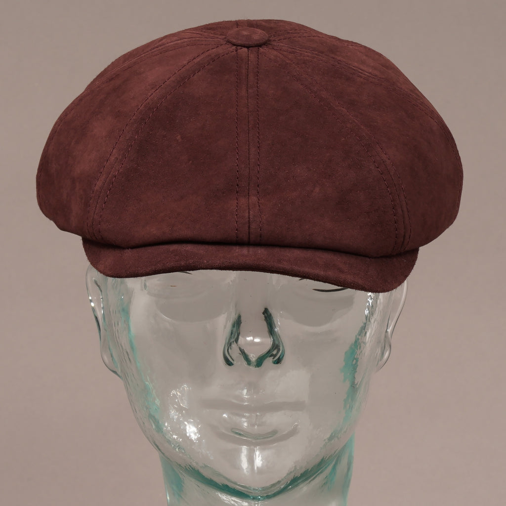 Stetson Hats Pigskin Hatteras Flat Cap - Maroon