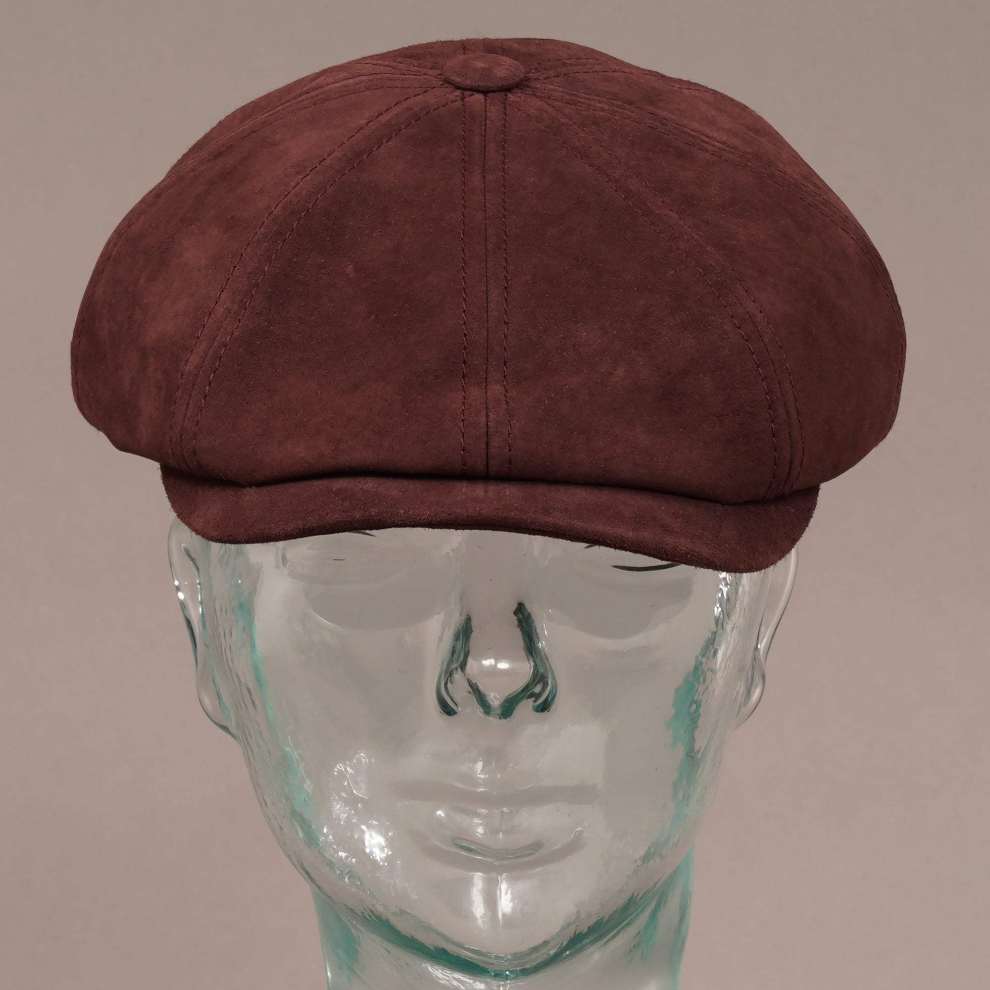 Stetson Hats Pigskin Hatteras Flat Cap - Maroon