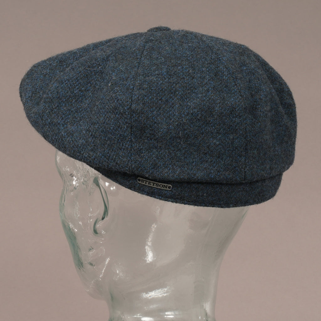 Stetson Hats Wool Hatteras Flat Cap - Blue