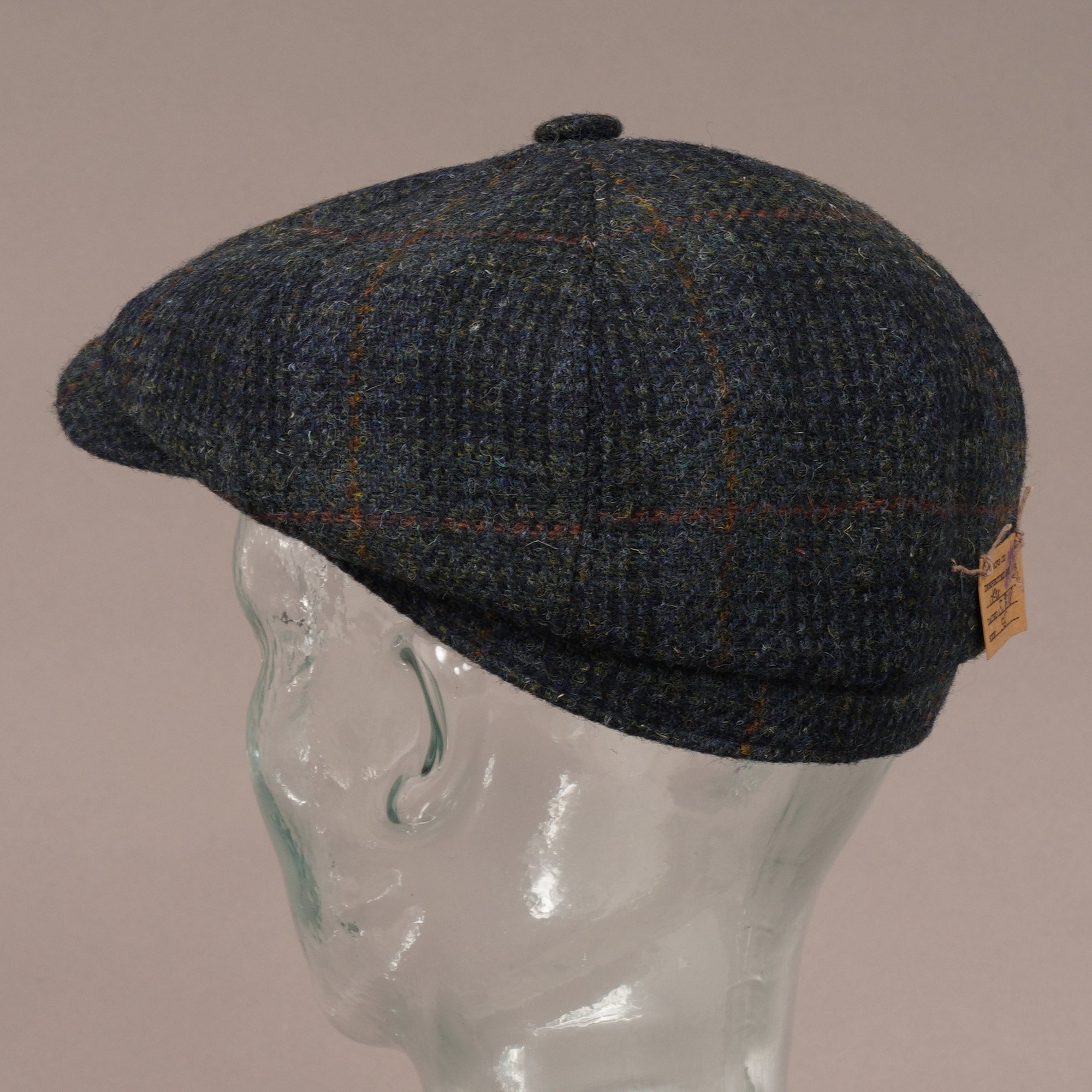 Stetson Hats Wool Harris Tweed Hatteras Cap - Grey