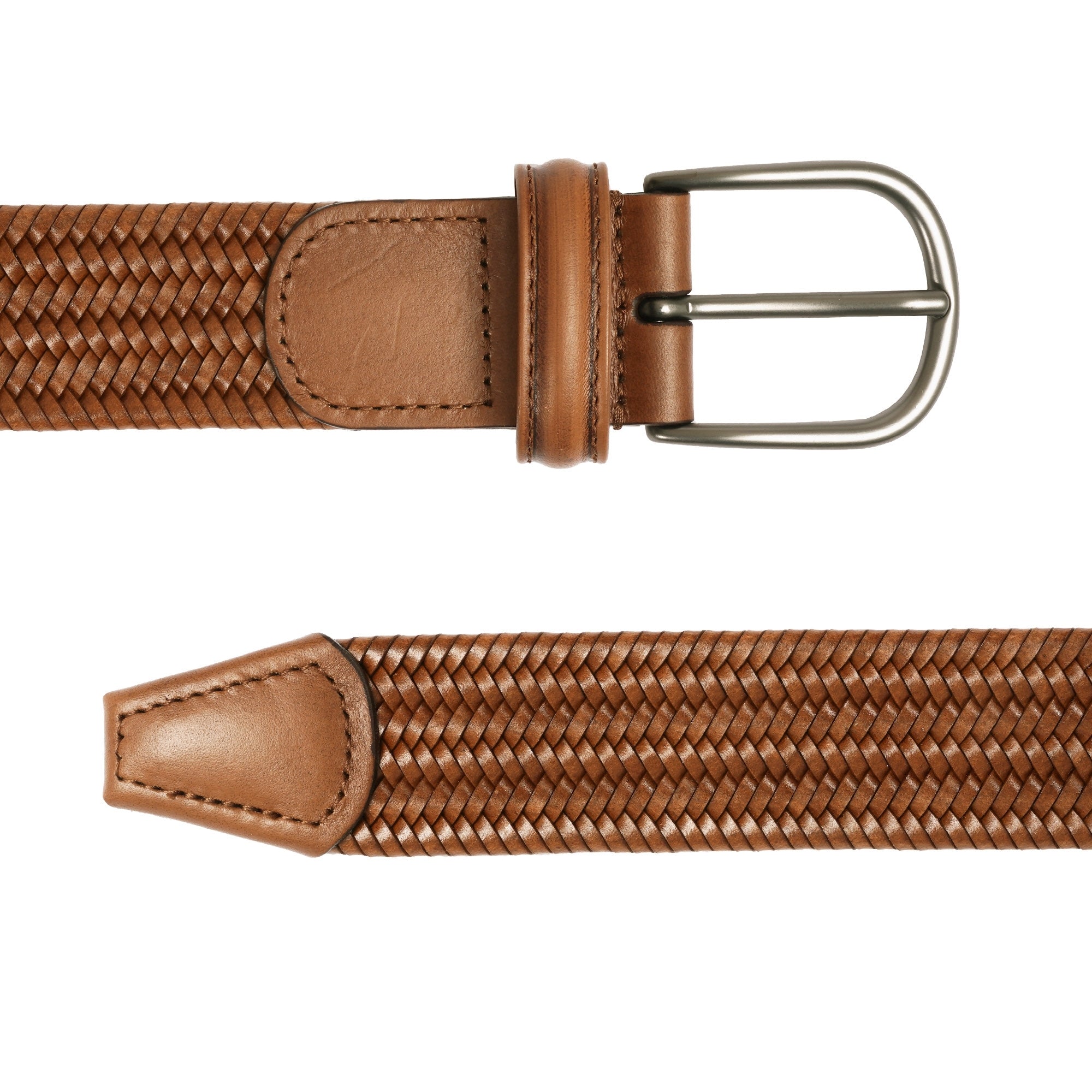 Anderson's Belts Anderson's Woven Brown Braided Leather Belt A/2915 PI51