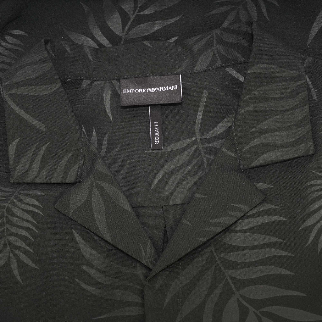 Emporio Armani Floral Print Woven Shirt - Verde