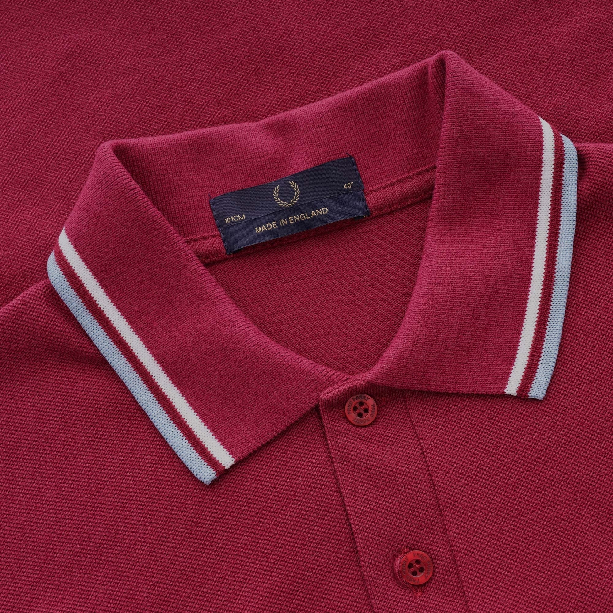 Fred Perry Reissues M12 Twin Tipped Polo Shirt - Maroon