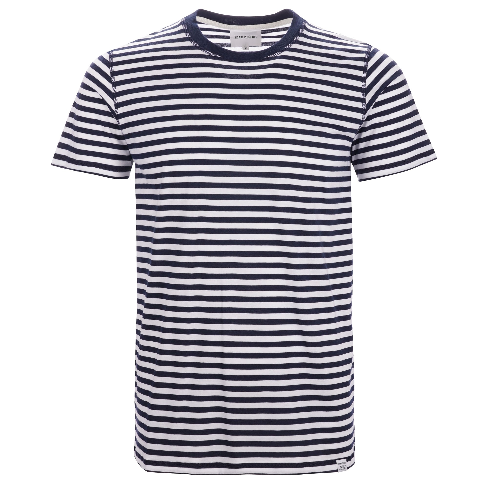Norse Projects Niels Classic Stripe T-Shirt - Dark Navy & White