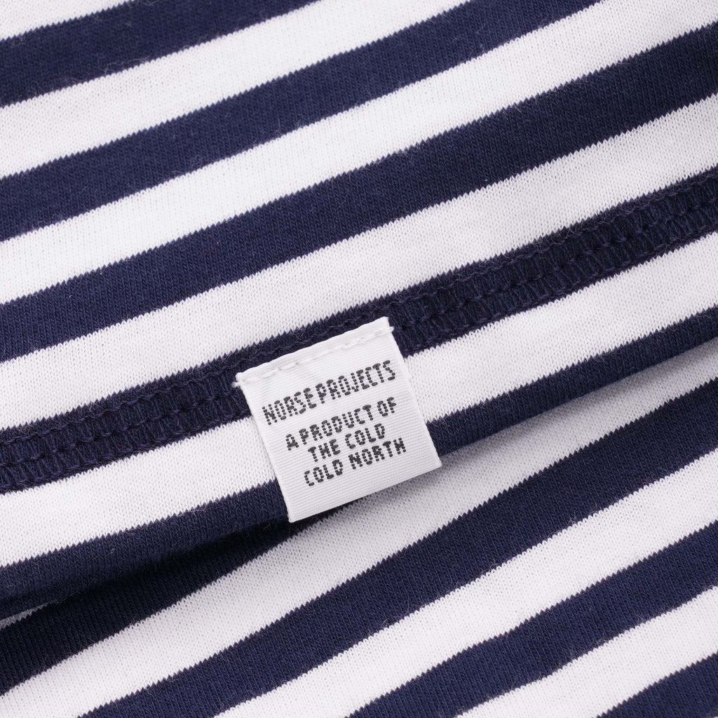 Norse Projects Niels Classic Stripe T-Shirt - Dark Navy & White
