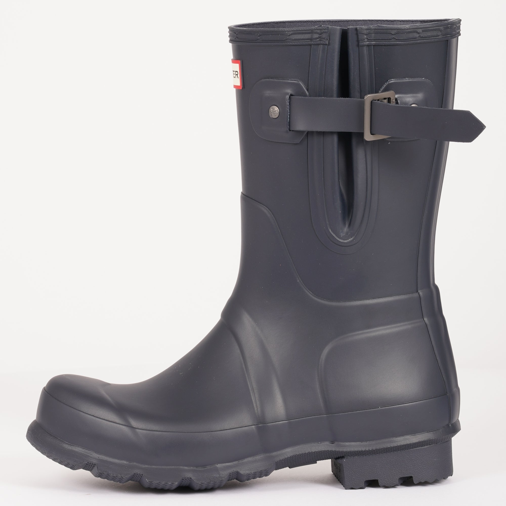 Hunter Side Adjustable Short Wellington Boots - Navy