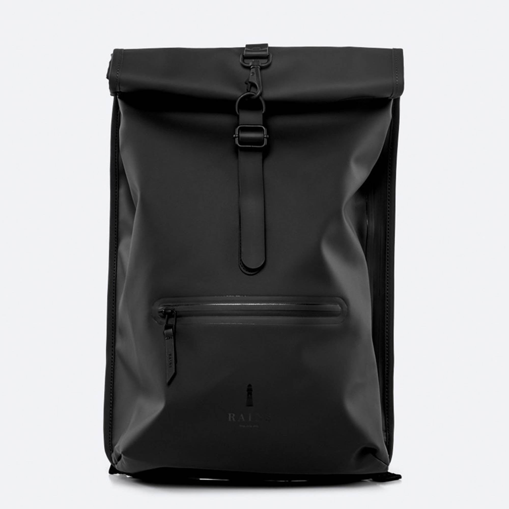 Rains Rolltop Rucksack - Black