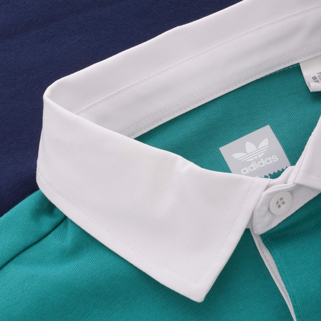 Adidas Originals Winchell LS Rugby Shirt - Active Green