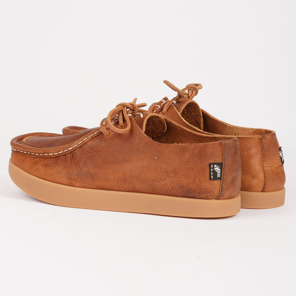 Yogi Willard Tumbled Leather Negative Heel Shoes - Tan