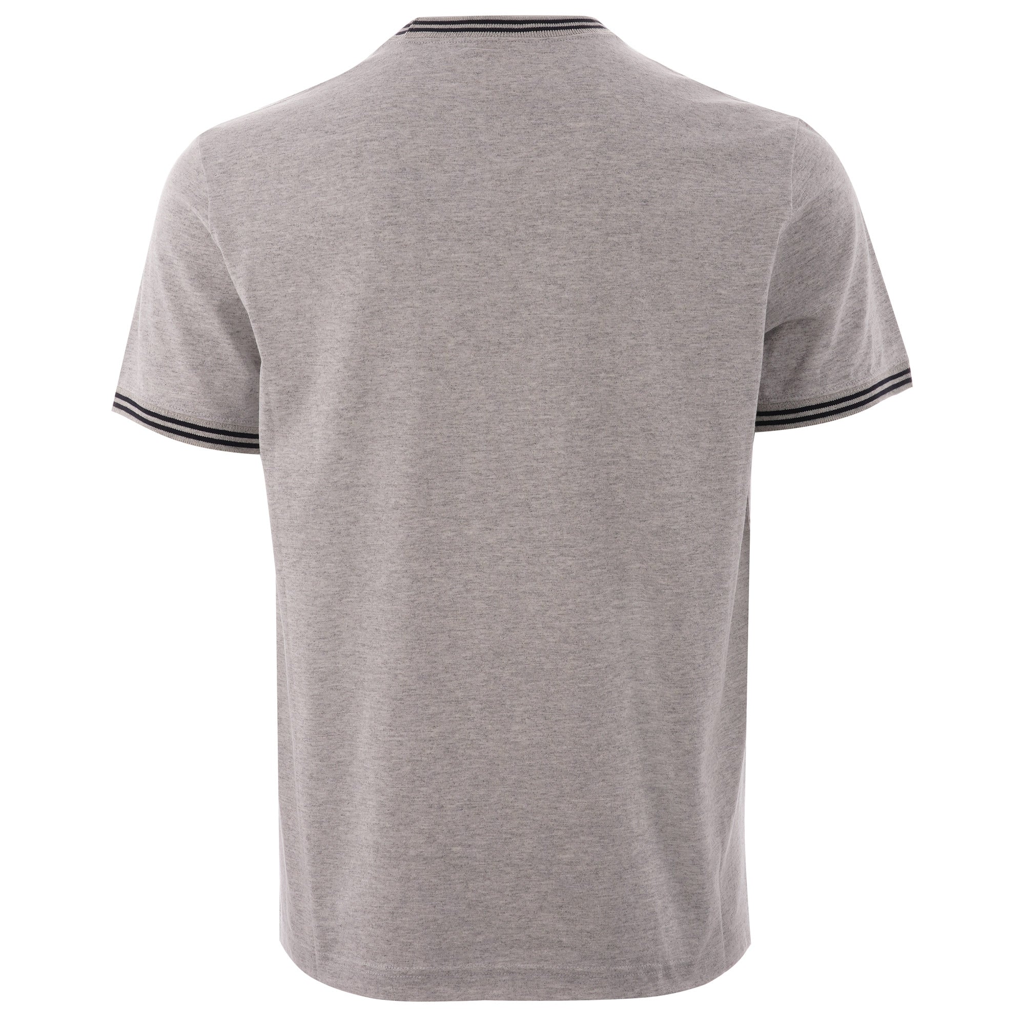 Champion Striped Ringer Small Script T-Shirt - Grey
