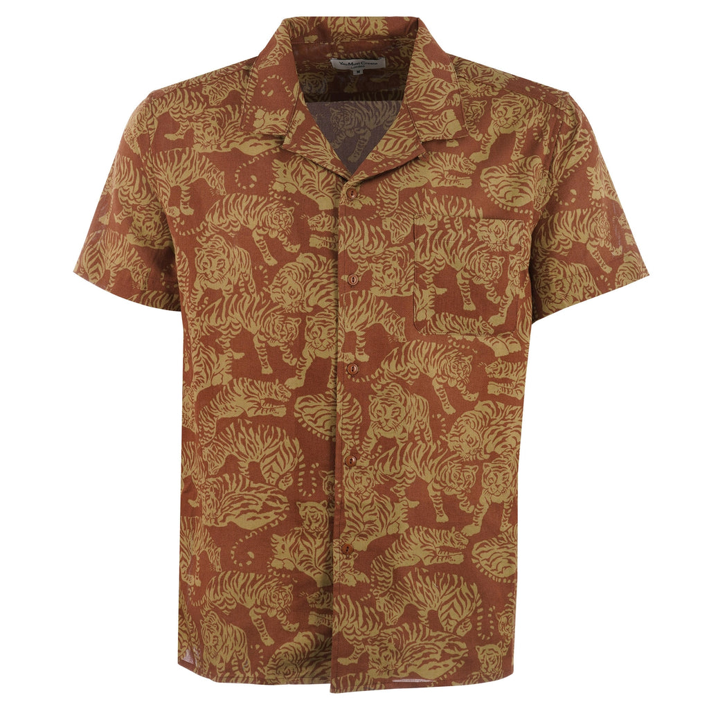 YMC Tiger Malick Shirt - Brown