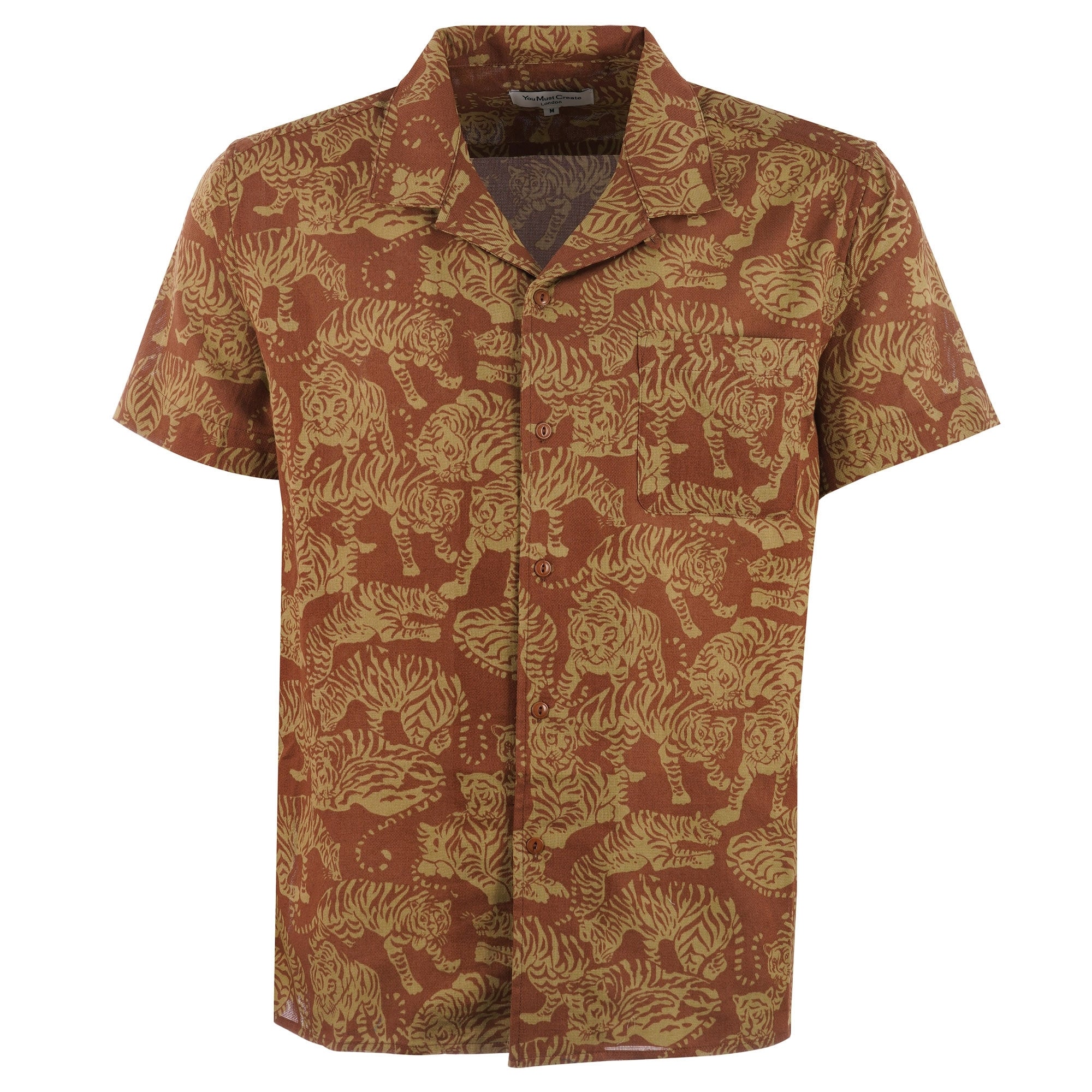 YMC Tiger Malick Shirt - Brown