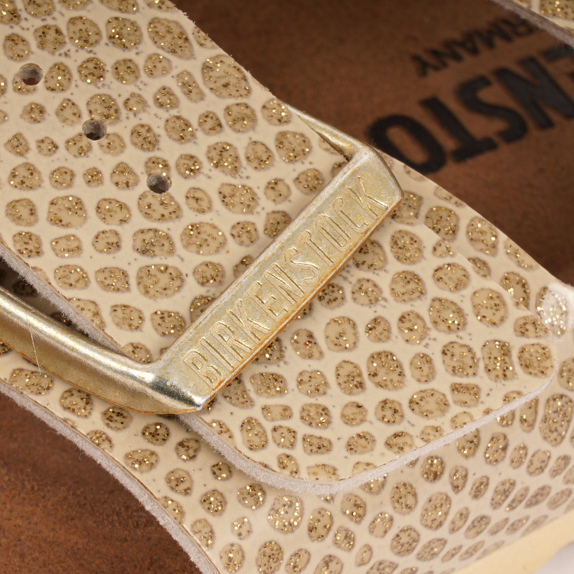 Birkenstock Womens Arizona Sandals - Magic Snake Gold