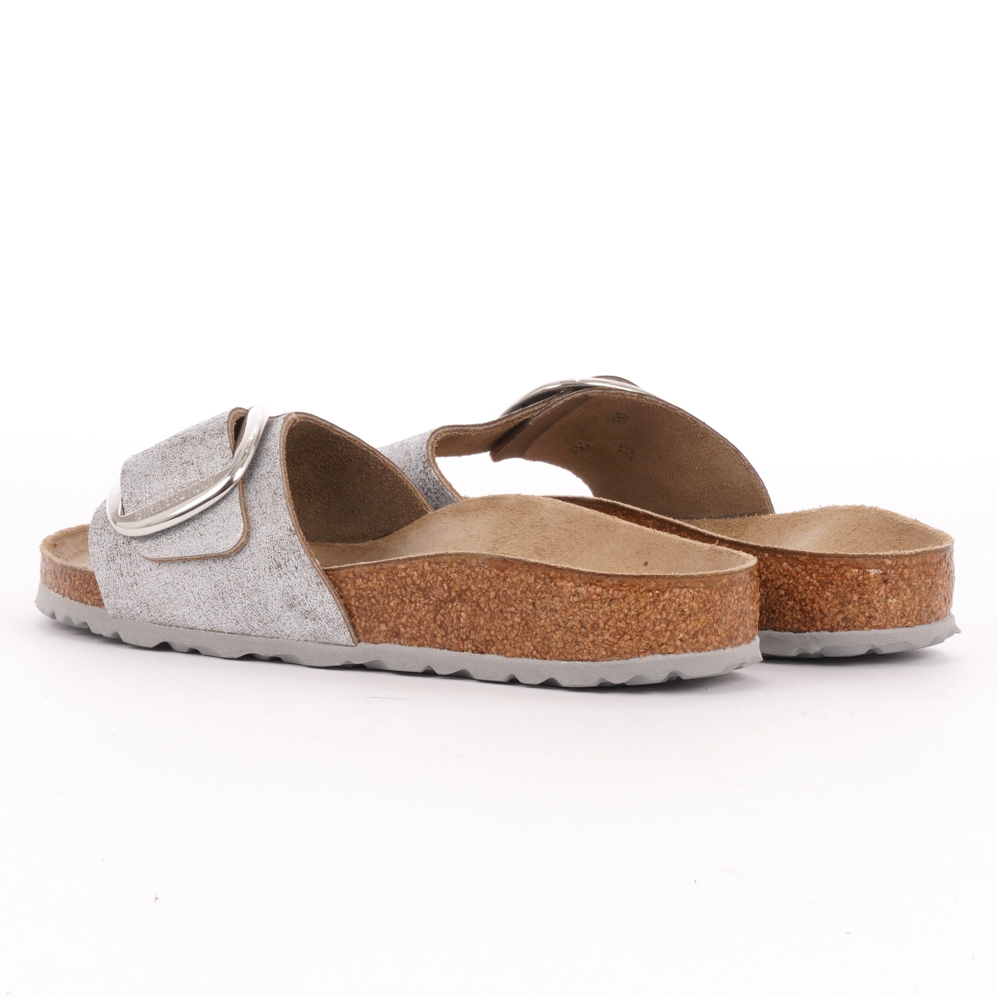 Birkenstock Womens Madrid Big Buckle Sandals - Washed Metallic Blue