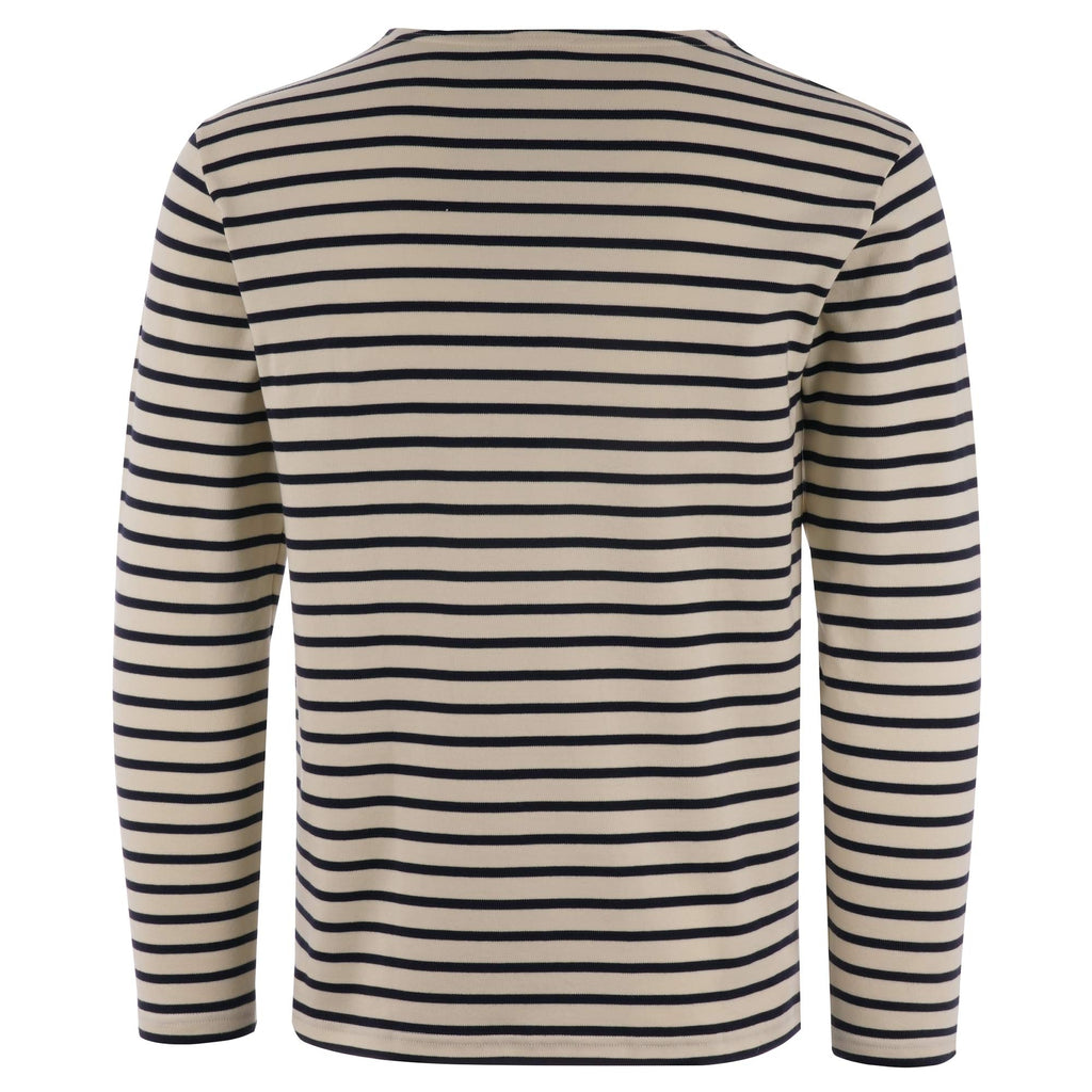 Armor Lux Long Sleeve Breton Striped Mariniere T-Shirt - Natural & Navy