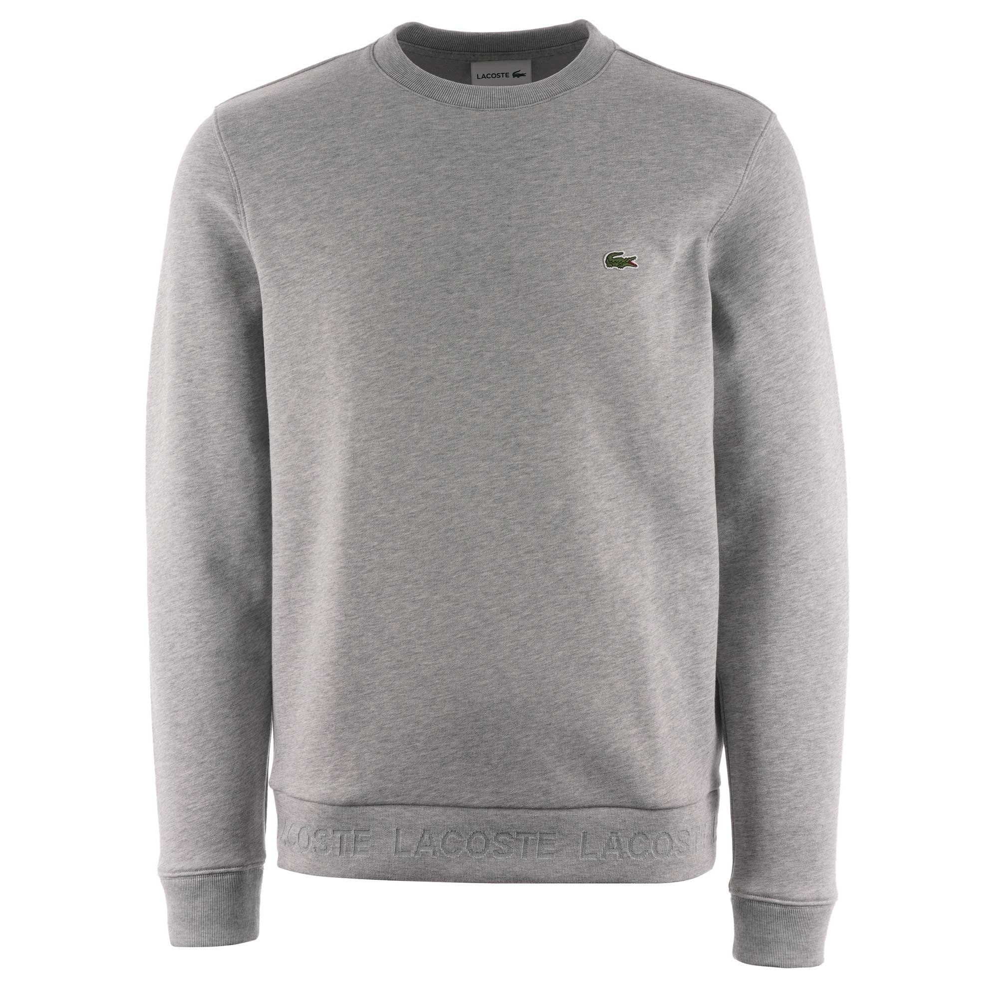 Lacoste Contrast Accents Sweatshirt - Silver Chine