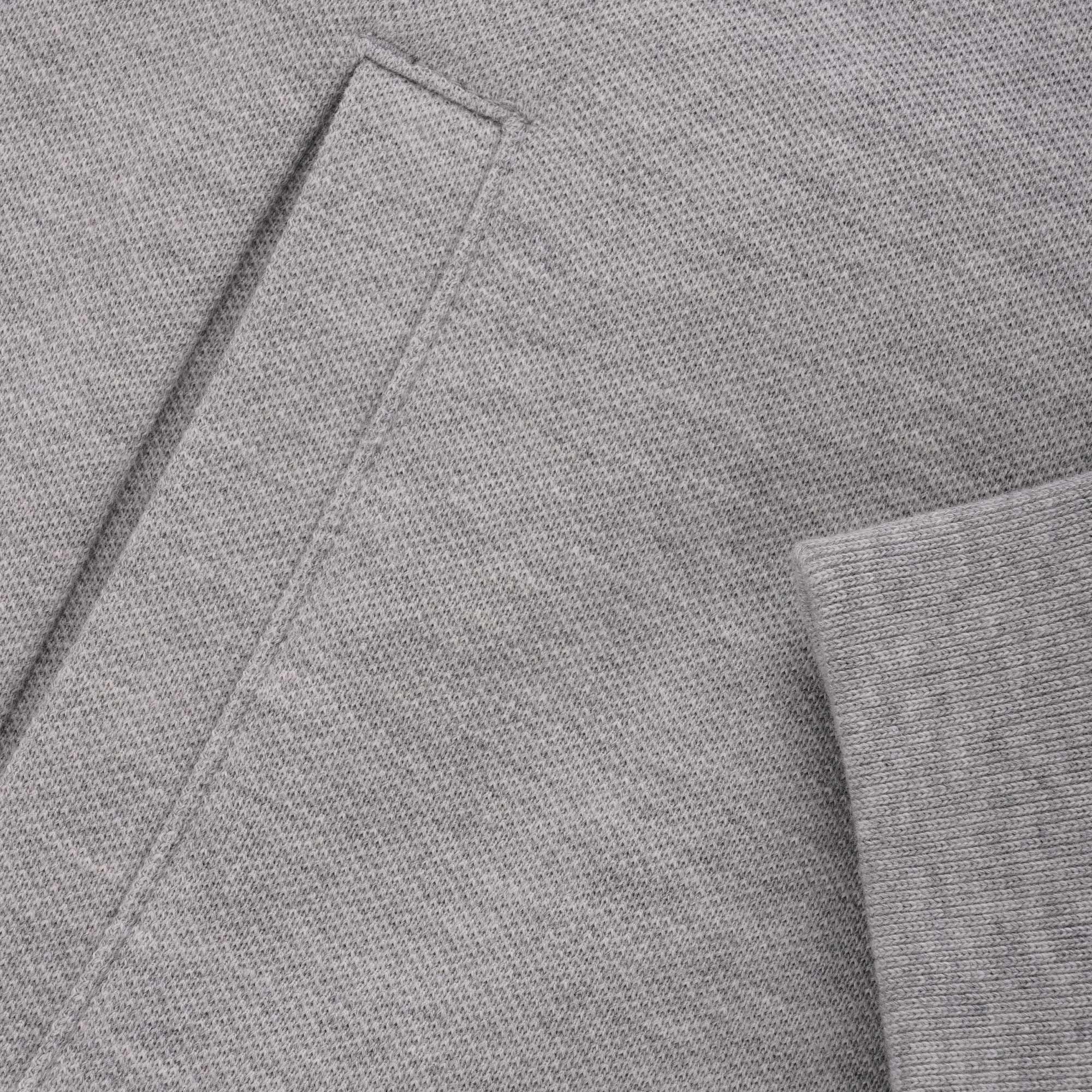 Lacoste Zip-Up Fleece Sweatshirt - Silver Chine