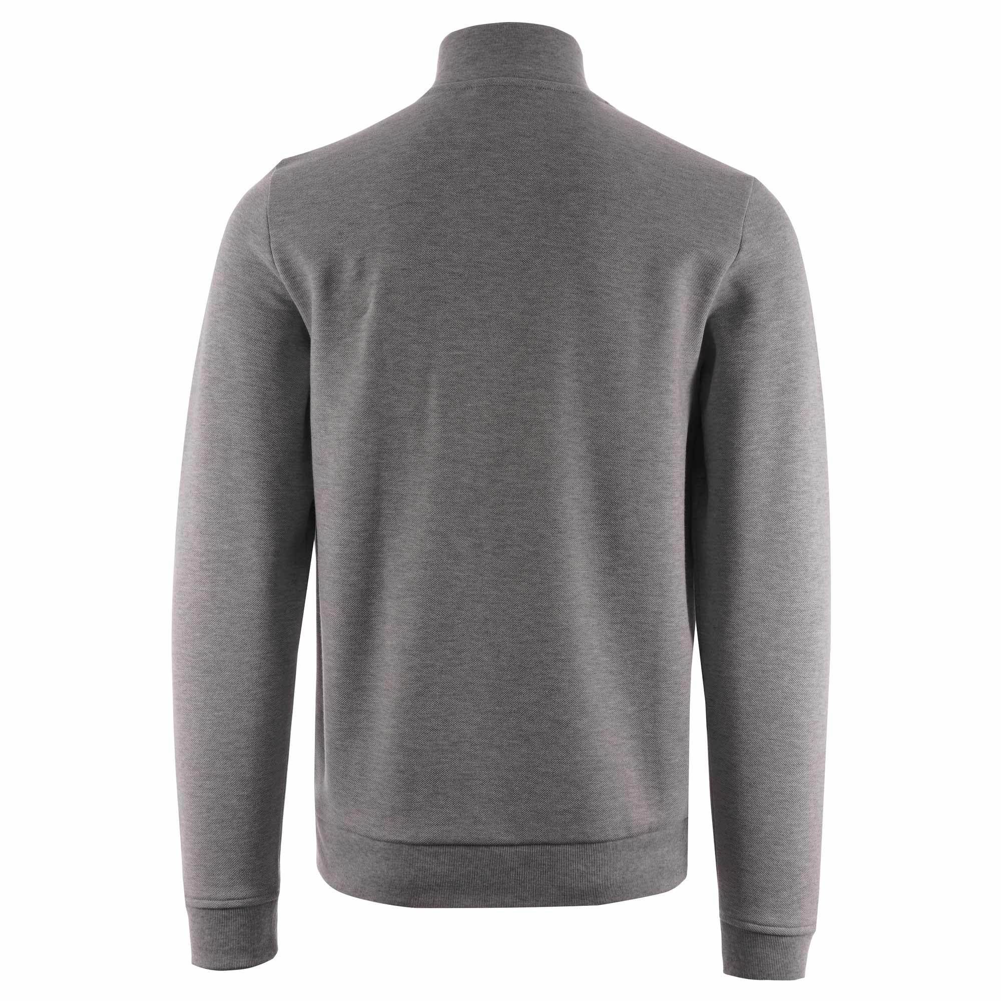 Lacoste Zip-Up Fleece Sweatshirt - Silver Chine
