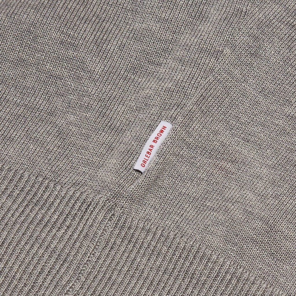 Orlebar Brown Horton Vertical Stripe Polo Shirt - Grey Melange