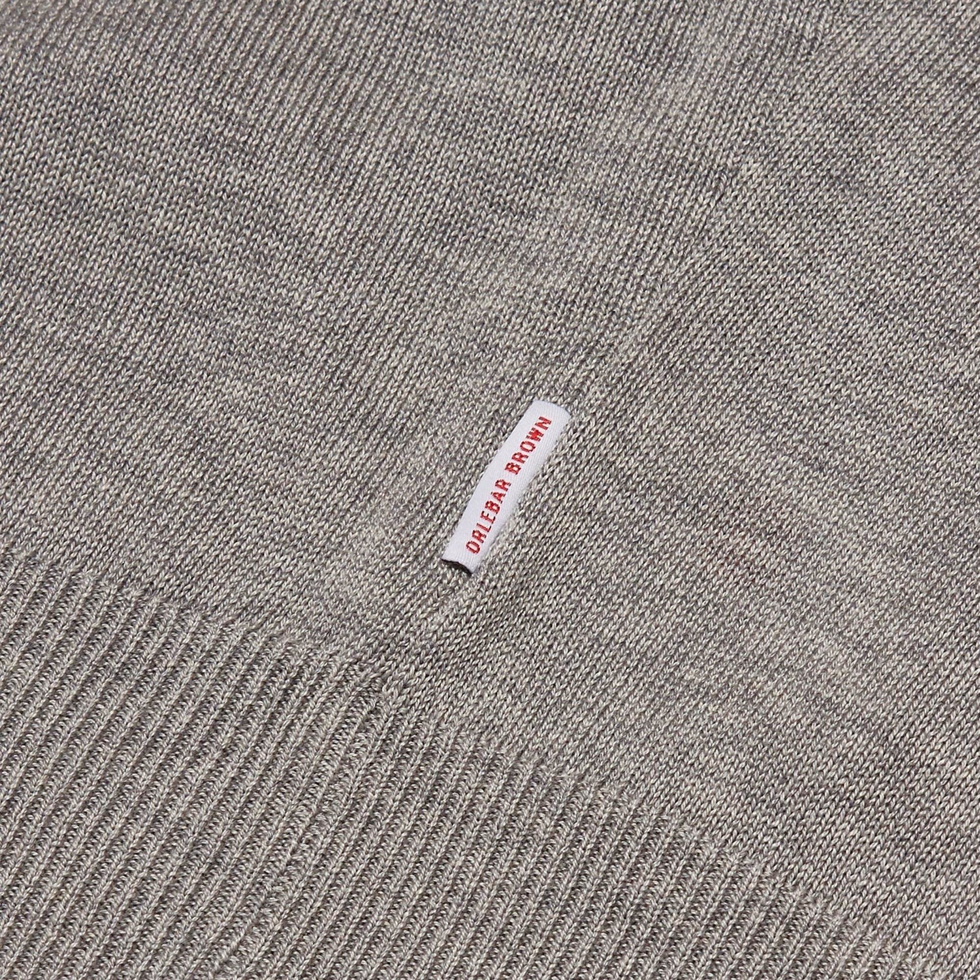 Orlebar Brown Horton Vertical Stripe Polo Shirt - Grey Melange