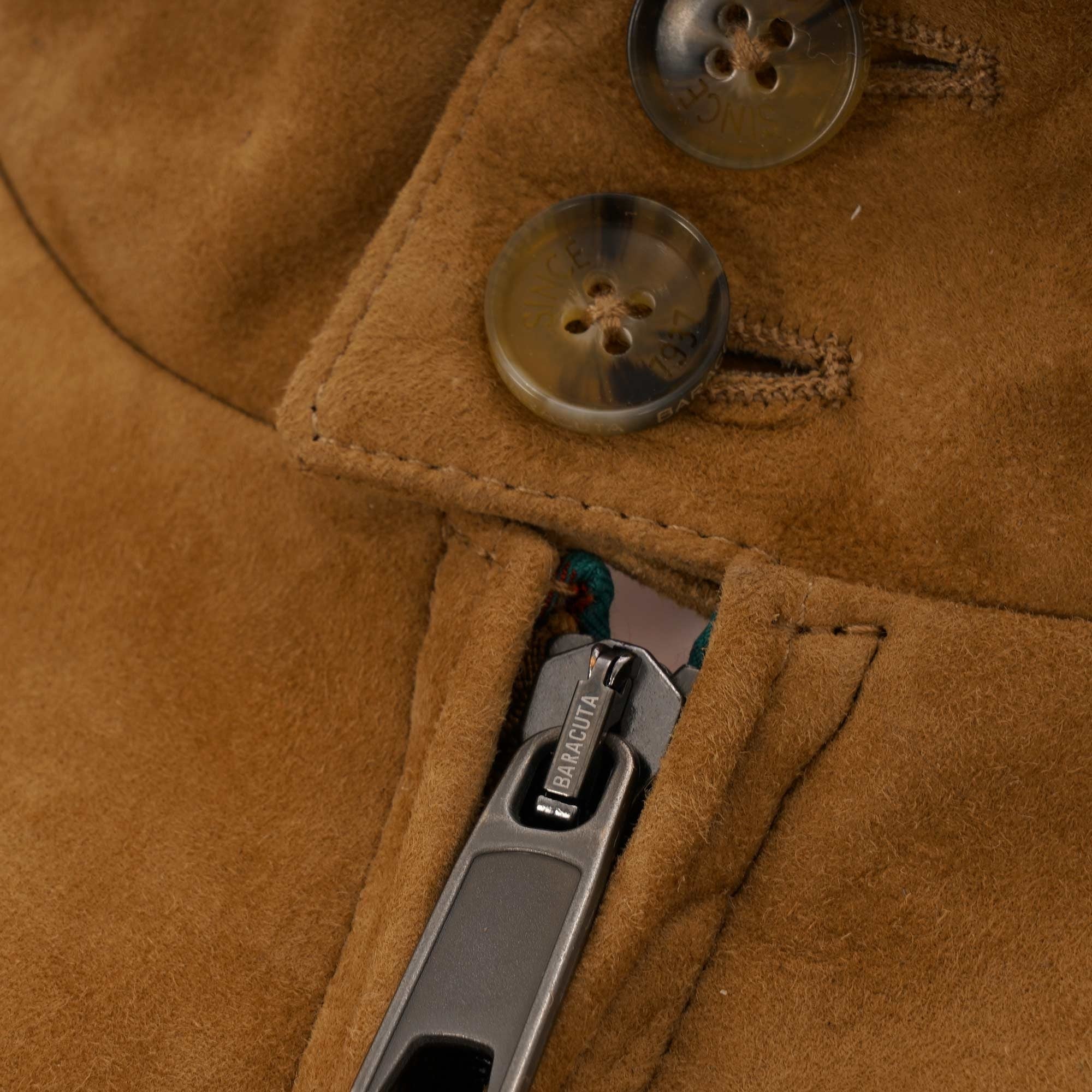 Baracuta G9 Suede Harrington Jacket - Tobacco