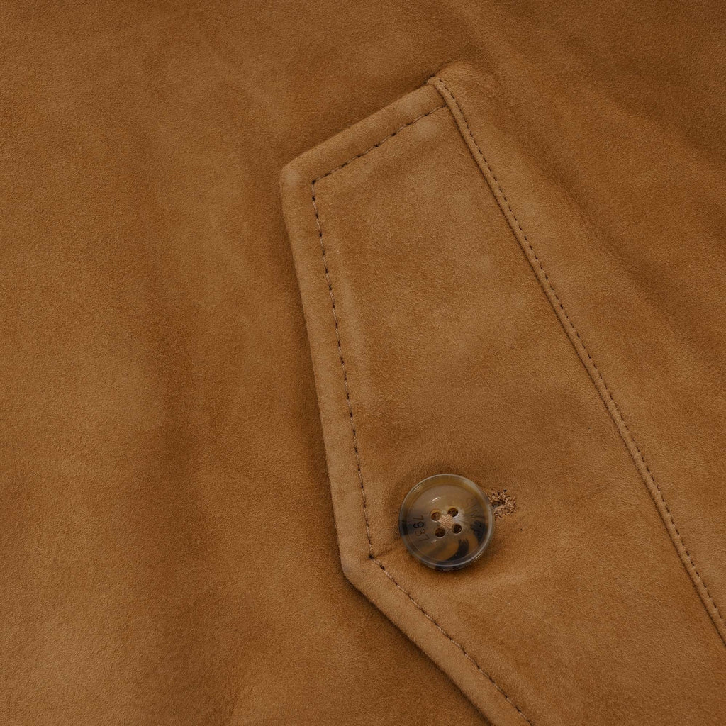 Baracuta G9 Suede Harrington Jacket - Tobacco
