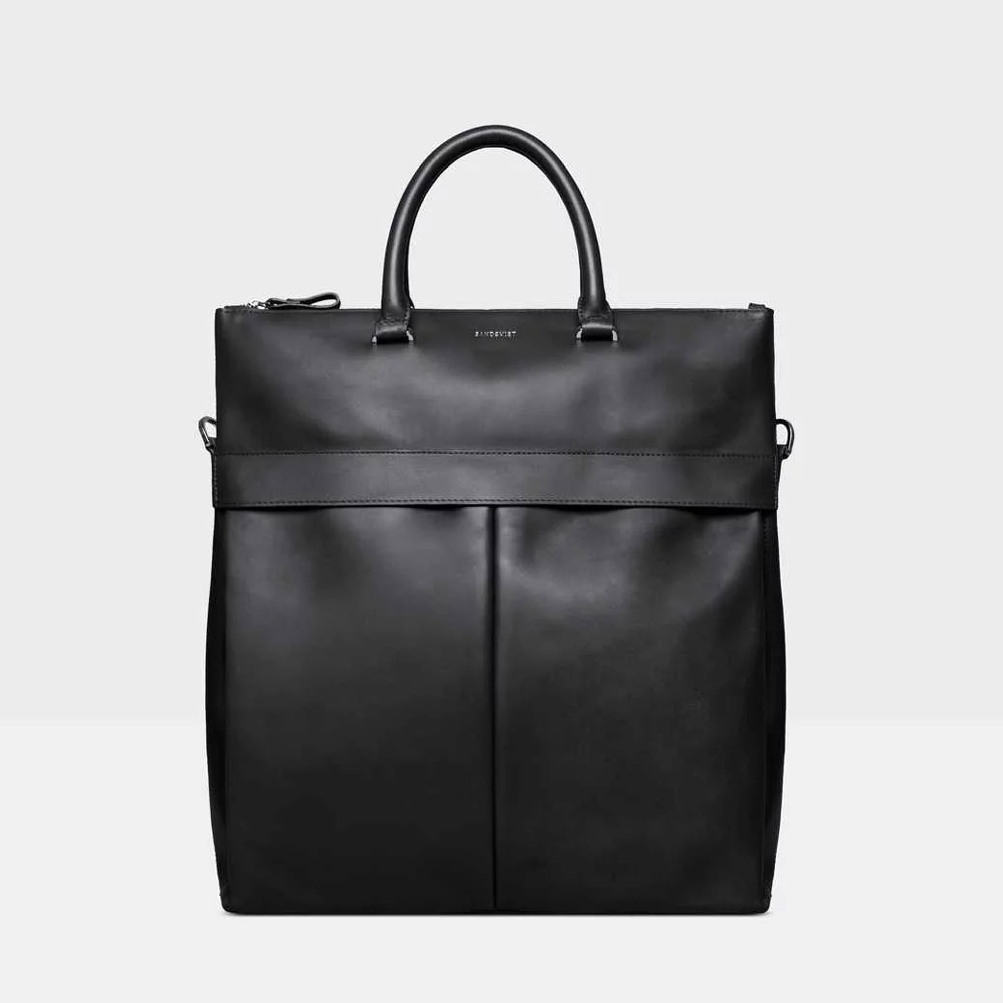 Sandqvist Andreas Leather Tote Bag - Black