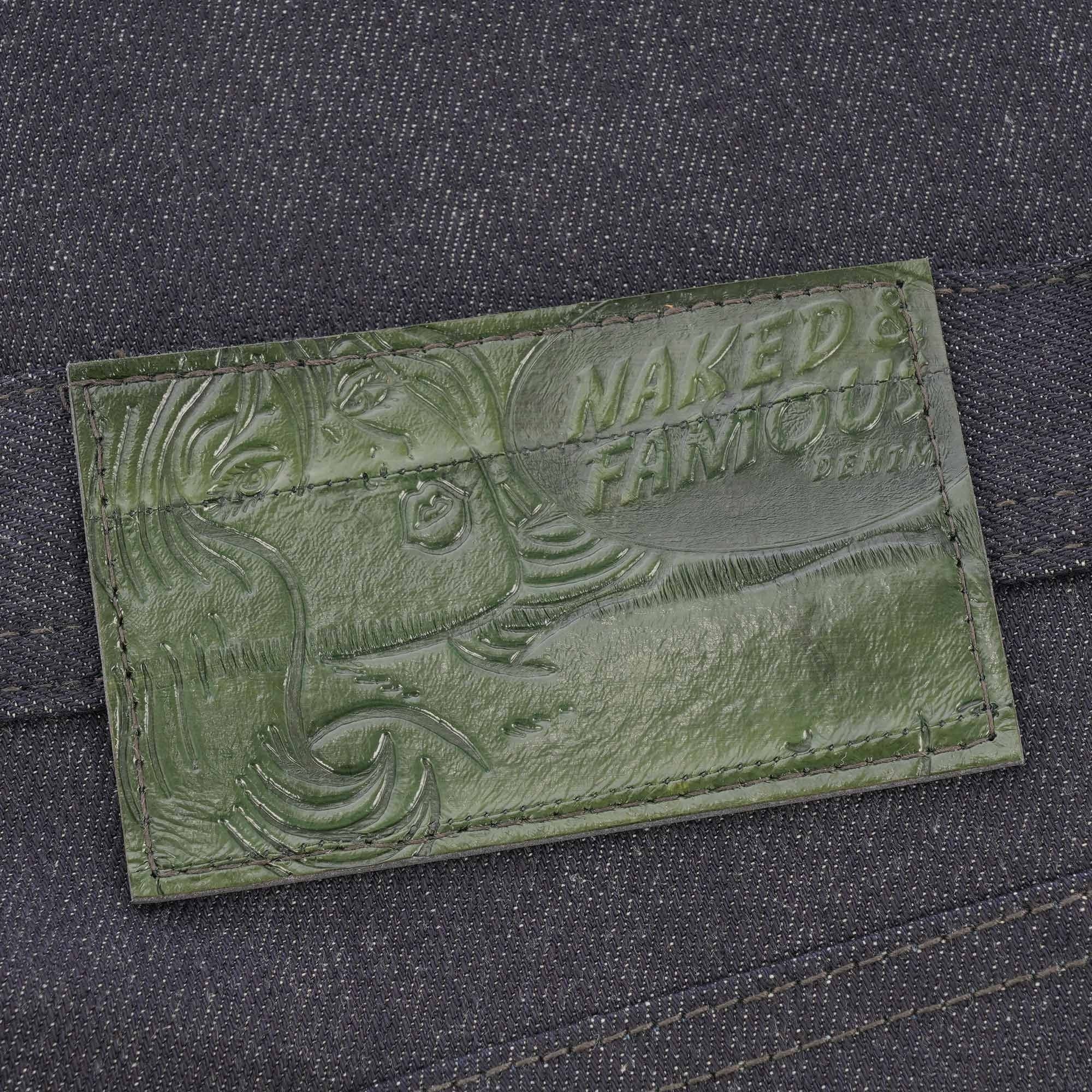 Naked and Famous Denim Weird Guy Seaweed Selvedge Denim - Deep Indigo