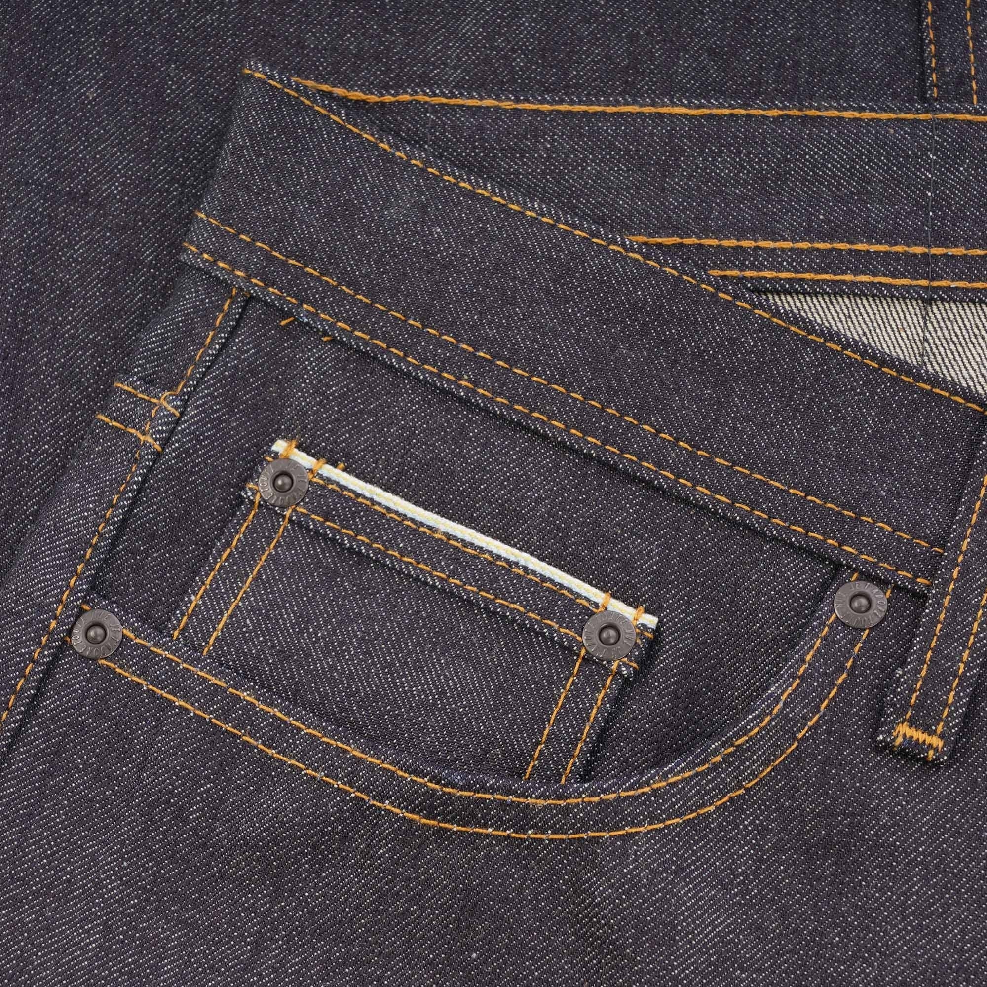 Naked and Famous Denim Weird Guy Guardian Selvedge Denim - Indigo