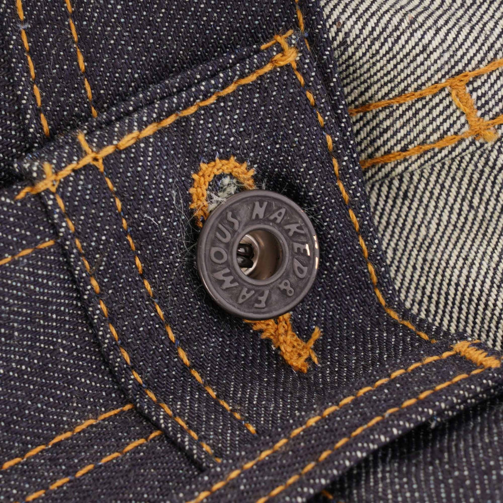Naked and Famous Denim Weird Guy Guardian Selvedge Denim - Indigo