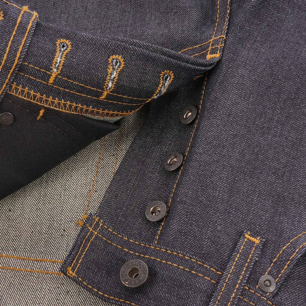 Naked and Famous Denim Weird Guy Guardian Selvedge Denim - Indigo