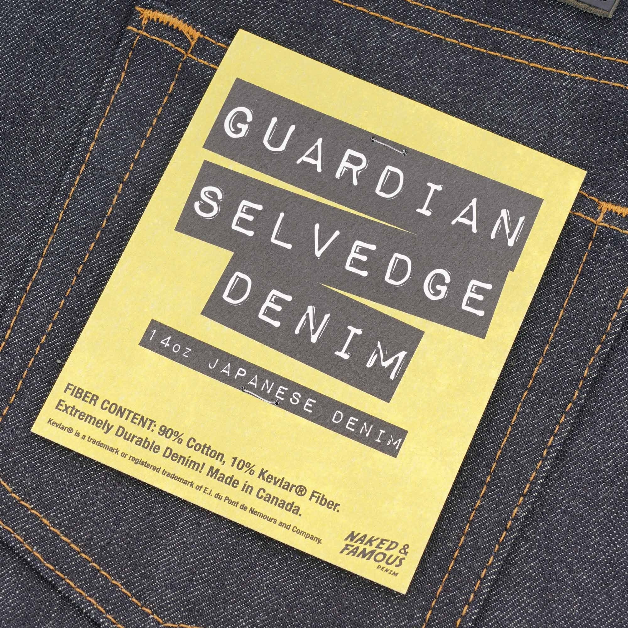 Naked and Famous Denim Weird Guy Guardian Selvedge Denim - Indigo