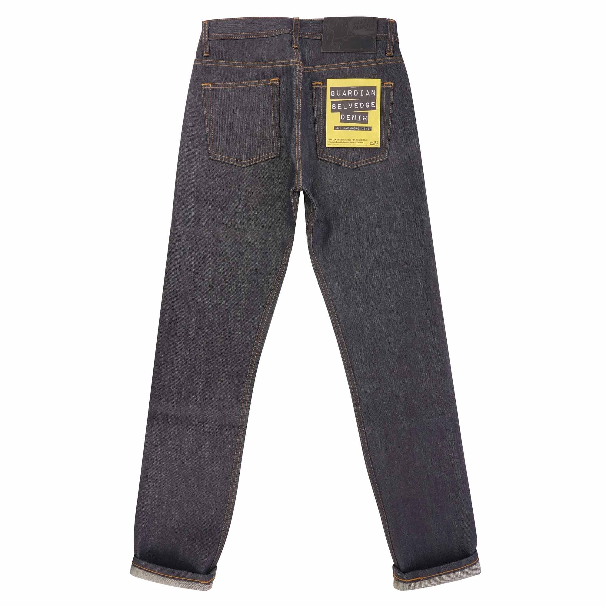 Naked and Famous Denim Weird Guy Guardian Selvedge Denim - Indigo