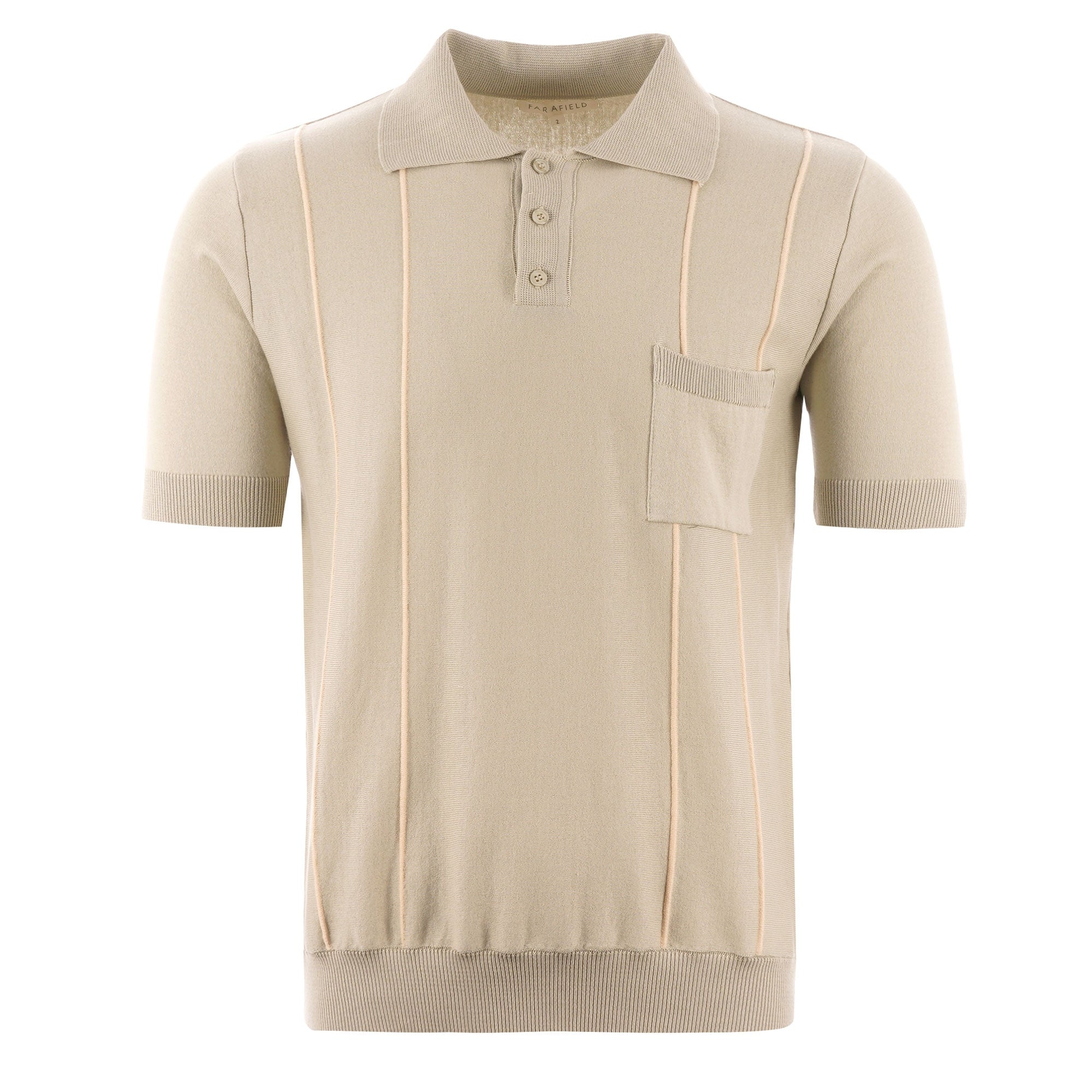 Far Afield Alfaro Polo Shirt - Agate Grey & Biscotti