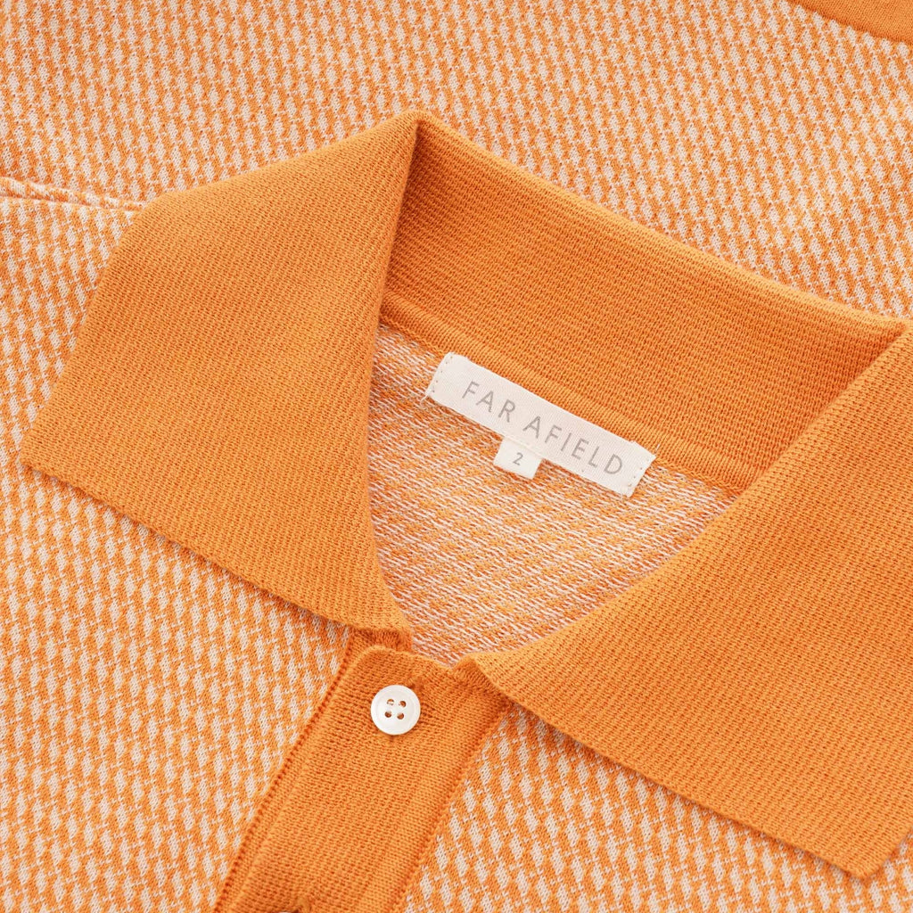 Far Afield Leon Polo Shirt - Nugget & Biscotti