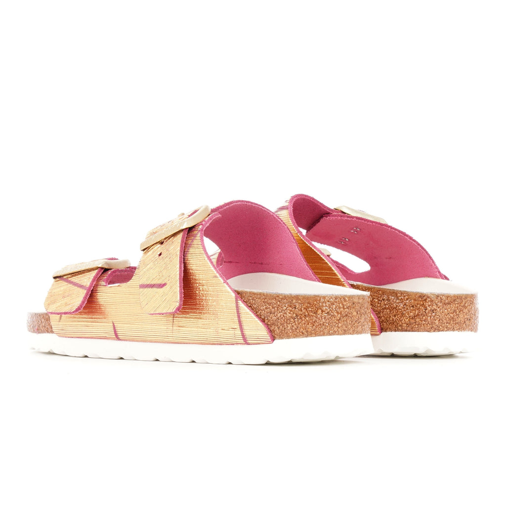 Birkenstock Womens Arizona Rivet Logo Sandals - Metallic Cuts Magenta